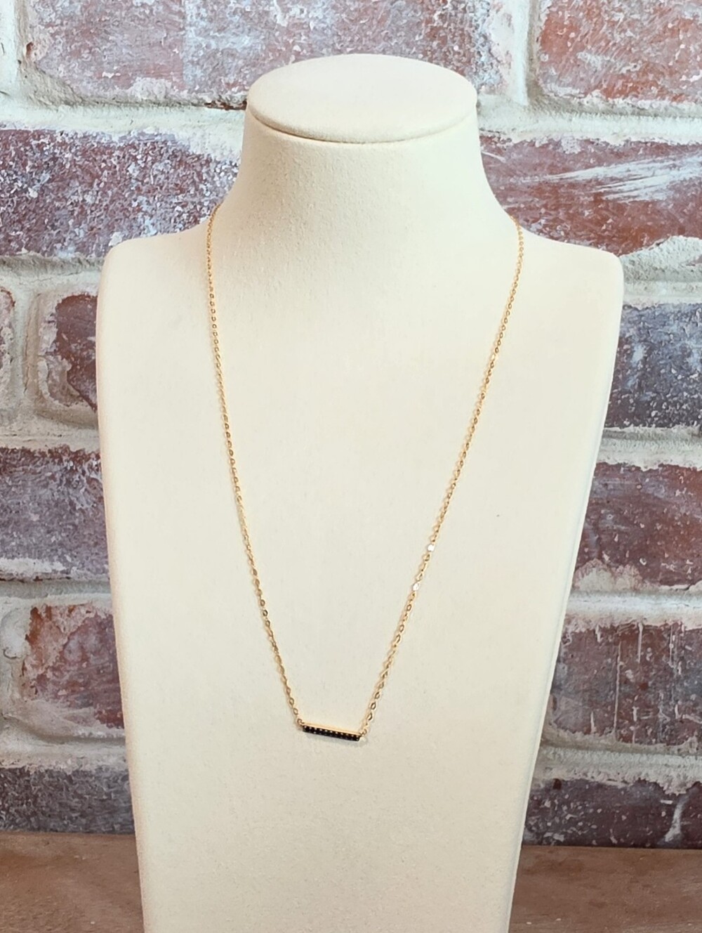 Nadri Gold Bar Pendant Necklace - Elegant Minimalist Women’s Jewelry